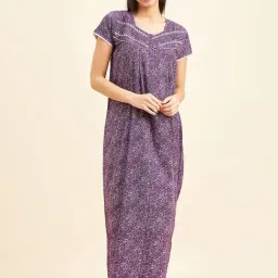 Sweet Dreams Purple Printed Nighty-picture-32