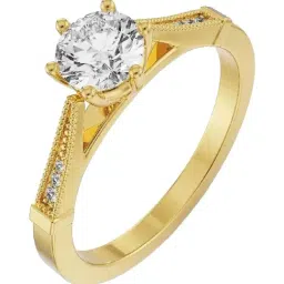 EMORI 18k White Gold Lab Grown Diamond White Stones Ring for Women-picture-22