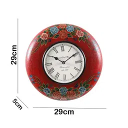 Aapno Rajasthan Red MDF Fiery Wall Clock image 5