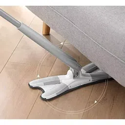 DeoDap Microfiber 360° Rotate Grey X-Type Flat Hand Mop, 7818 image 2