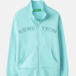 United Colors of Benetton Kids Blue Cotton Embossed Sweatshirts-picture-30