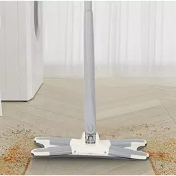 DeoDap Microfiber 360° Rotate Grey X-Type Flat Hand Mop, 7818 image 3