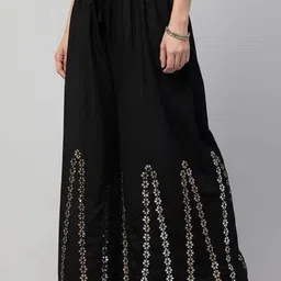 Thrifty Thread Women Ethnic Motifs Embellished Ethnic Palazzos-image-8