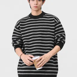 Mast & Harbour Men Striped Pullover-picture-24