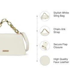 fastrack accessories Fastrack Plain White Sling Bag image 3