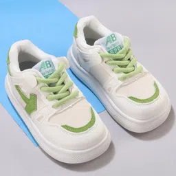 Oh! Pair Laced Up Sneaker Solid Colour - Green-picture-14