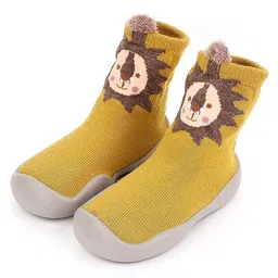 MOMISY Lion Face Detailed Soled Shoe Socks - Yellow-picture-19