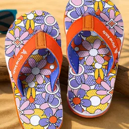 Pine Kids Slip On Flip Flops with Floral Print - Multicolor-picture-22