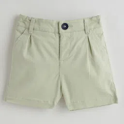One Friday Cotton Solid Shorts - Mint-picture-28