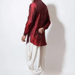 VIVEK KARUNAKARAN Striped Printed Straight Kurta With Dhoti Pants image 2