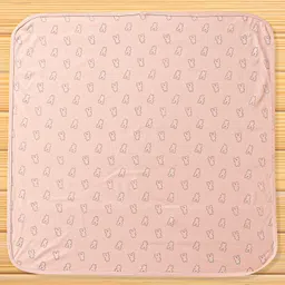 Simply Interlock Knit Bear Printd Bath Towel L 80 x B 80 cm -Peach image 2