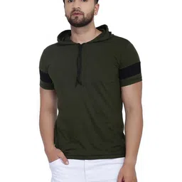 TEEFOX Hooded Short Sleeves Regular Fit Casual T-shirt-picture-10