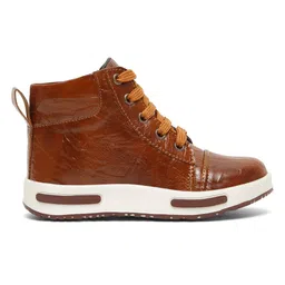 Tiny Bugs Solid Ankle Length Lace Up Boots - Tan image 5