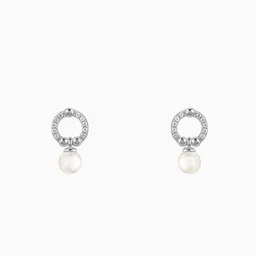 GIVA 925 Silver-Plated Circular Zircon Studded Drop Earrings image 5