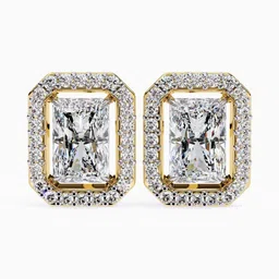 VALANOVA 18Kt Gold Lab Grown Diamond Studded Studs - 2.85 g-picture-22