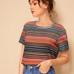 CILIMILI Striped Crop Top image 2