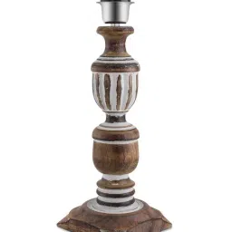 Homesake Brown Wooden Table Lamp (Bulb Included) - Set of 1 image 5