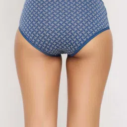 Clovia Blue Cotton Printed Panty - Pack of 3 image 5