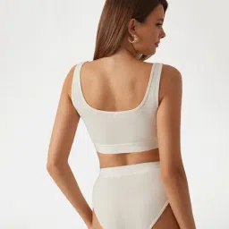 Guess White Solid Bralette Bra image 2