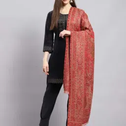 Monte Carlo Women's Multi Color Winter Self Design Shawl-picture-10