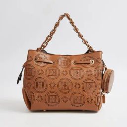 Elle Tan Logo Handbag-picture-4
