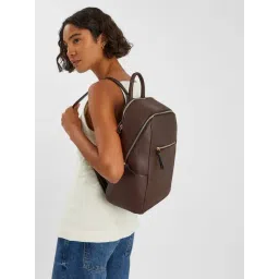 Accessorize London Brown Textured Backpack-picture-43