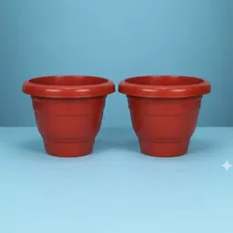 Virajsanchi 2-Pcs Brown Plastic High Quality Planters-image-67