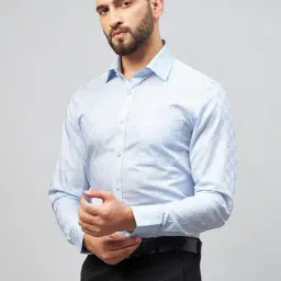 Louis Stitch Blue Cotton Regular Fit Checks Shirt-image-30