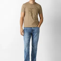 Van Heusen Brown Regular Fit Printed T-Shirt image 5