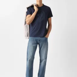 Van Heusen Navy Regular Fit Printed T-Shirt image 5