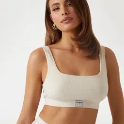 Guess White Solid Bralette Bra image 3