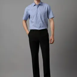 Louis Philippe Blue Regular Fit Checks Shirt image 5