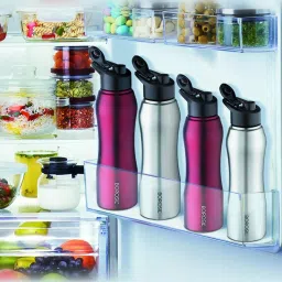 borosil ?Borosil Water Bottle with Single Wall & Leakproof Set of 2 (Silver, ?750 ml) image 5