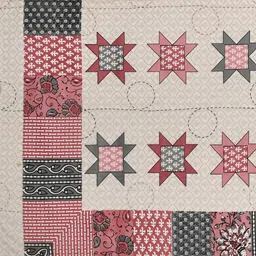 Myntra Elegant Homes 8-Pcs Cream-Colored & Pink Ethnic Motifs Printed Cotton Diwan Set image 3