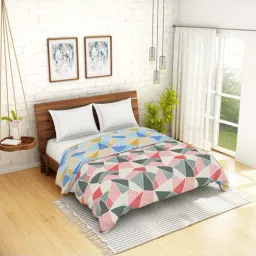 Spaces Atrium Pink & Blue Cotton 144 TC Quit - Set of 1-image-18