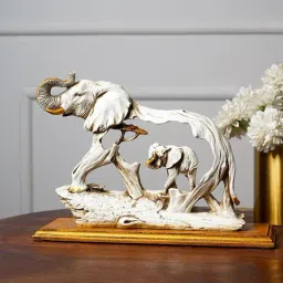 The Artment White Resin Feng Shui Elephant Showpiece-picture-11