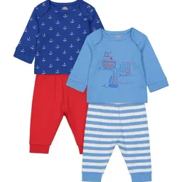 Mothercare Kids Multicolor Cotton Printed Full Sleeves T-Shirt Set-image-42