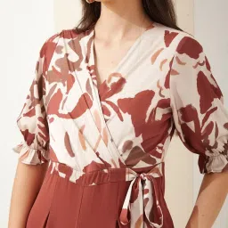 Latin Quarters Rust Printed Jumpsuit image 5