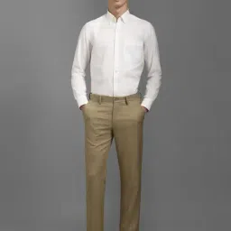 Louis Philippe Khaki Slim Fit Trousers image 5