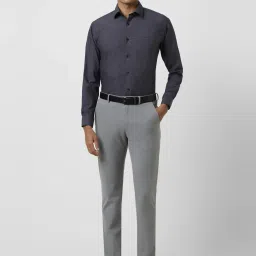 Van Heusen Navy Regular Fit Texture Shirt image 5