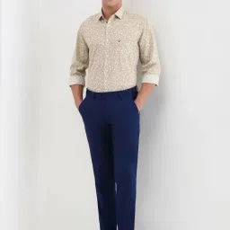 Allen Solly Beige Cotton Slim Fit Printed Shirt image 5