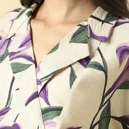 Allen Solly Beige Regular Fit Floral Print Top image 5