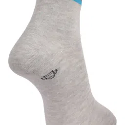 Dollar Grey Cotton Self Pattern Socks - Pack of 3 image 2