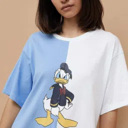 Ginger by Lifestyle Blue Cotton Printed Night Dress image 5