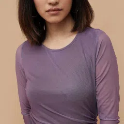 Ginger by Lifestyle Purple Self Pattern Bodycon Dress image 5