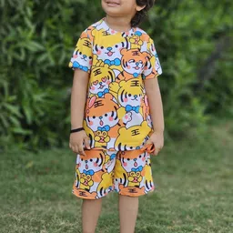 YK Boys Printed Round Neck T-shirt With Shorts-picture-43