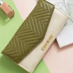 Carlton London Green & Pink Textured Wallet for Women-picture-42
