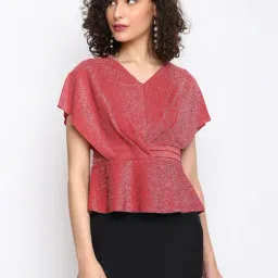 Latin Quarters Red Textured Top-image-15