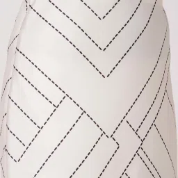 Fablestreet White Printed A-Line Skirt image 5