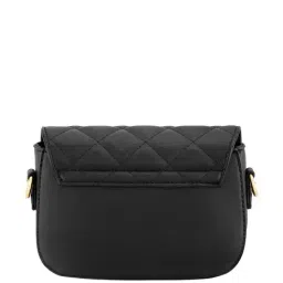 Fastrack Black Textured Medium Sling Handbag image 5